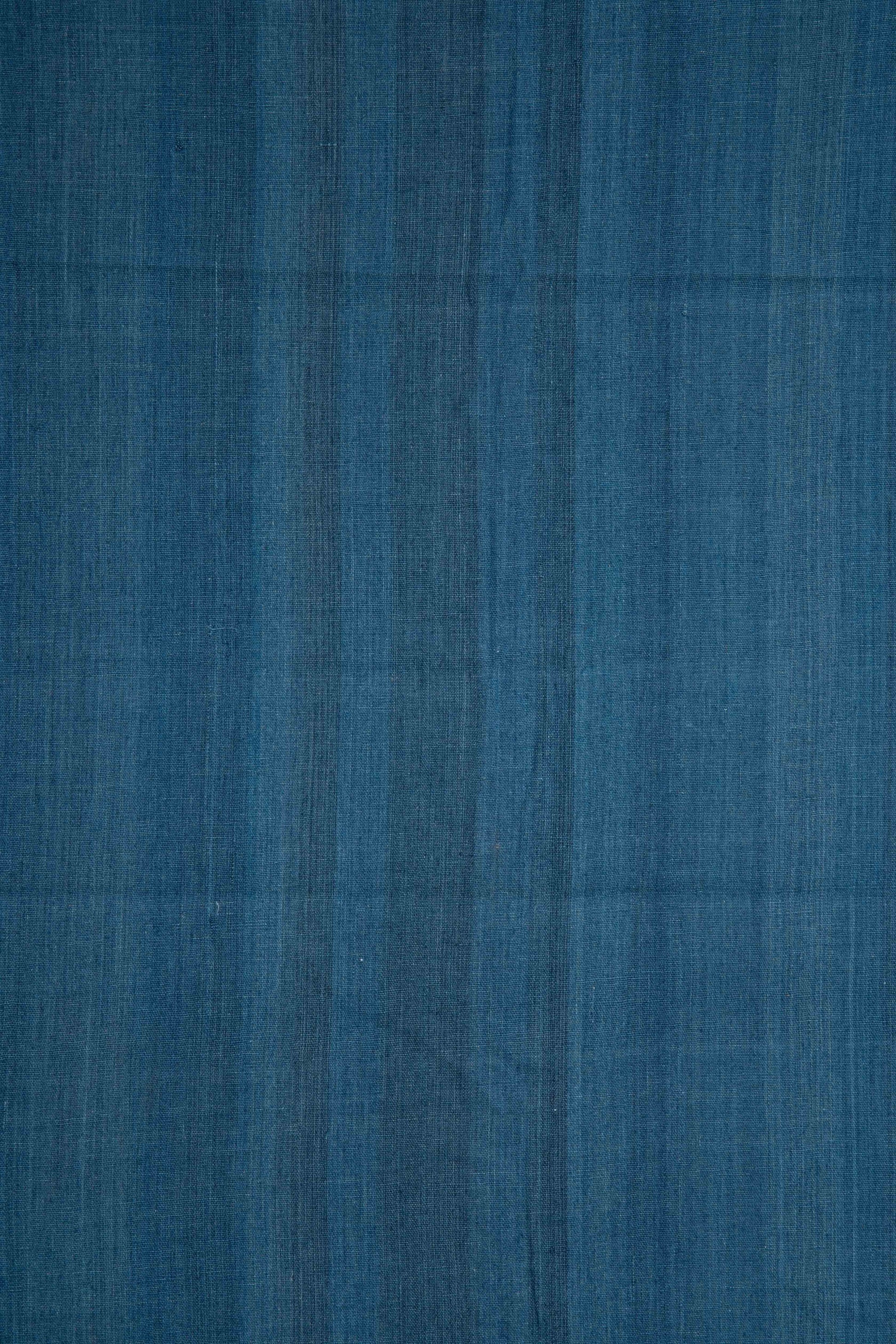 Plain Indigo Kala Cotton – Two-Ply Handwoven-Rutambhara-RUTAMBHARA