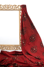 Siyahi - Rustic Red Floral Dabu Print-Rutambhara-RUTAMBHARA