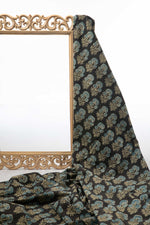 Siyahi - Rustic Charm Ajrakh Cotton Fabric-Rutambhara-RUTAMBHARA