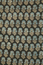 Siyahi - Rustic Charm Ajrakh Cotton Fabric-Rutambhara-RUTAMBHARA