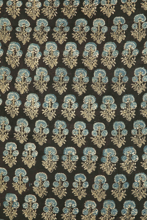 Siyahi - Rustic Charm Ajrakh Cotton Fabric-Rutambhara-RUTAMBHARA