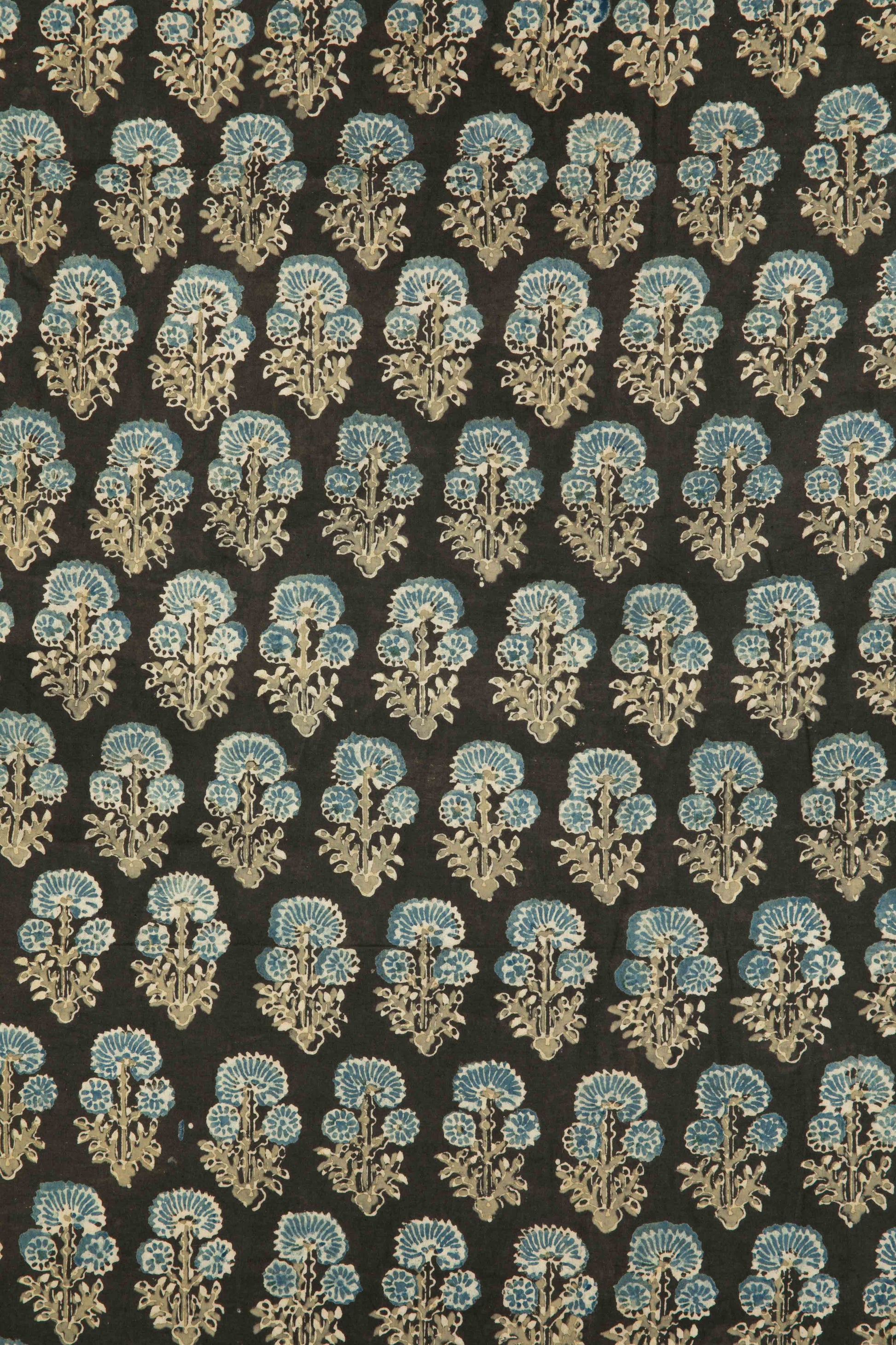 Siyahi - Rustic Charm Ajrakh Cotton Fabric-Rutambhara-RUTAMBHARA