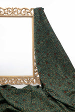 Ushraa - Elegant Red Blossom Motif Ajrakh Cotton Fabric-Rutambhara-RUTAMBHARA