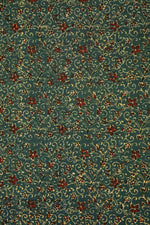 Ushraa - Elegant Red Blossom Motif Ajrakh Cotton Fabric-Rutambhara-RUTAMBHARA