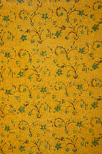 Siyahi - Contemporary Ajrakh Floral Vine Print Cotton Fabric-Rutambhara-RUTAMBHARA