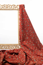 Ushraa - Bold Ajrakh Vine Print Cotton Fabric-Rutambhara-RUTAMBHARA