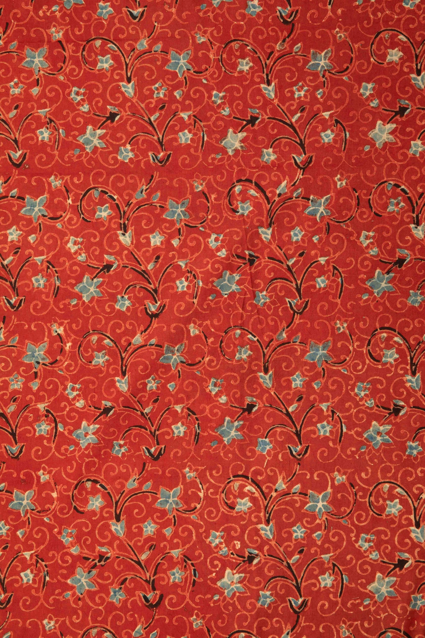 Ushraa - Bold Ajrakh Vine Print Cotton Fabric