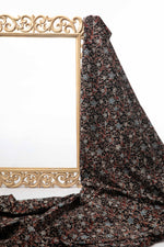 Ushraa - Elegant Blua Blossom Ajrakh Cotton Fabric-Rutambhara-RUTAMBHARA