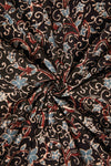 Ushraa - Elegant Blua Blossom Ajrakh Cotton Fabric