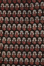 Siyahi - Rustic Charm Ajrakh Cotton Fabric-Rutambhara-RUTAMBHARA