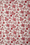 Siyahi - Red Bloom Sanganeri Cotton Fabric
