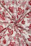 Siyahi - Red Bloom Sanganeri Cotton Fabric