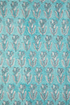 Siyahi - Aqua Blue Sanganeri Cotton Fabric