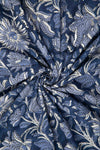 Siyahi - Midnight Bloom – Sanganeri Hand Block Print Fabric