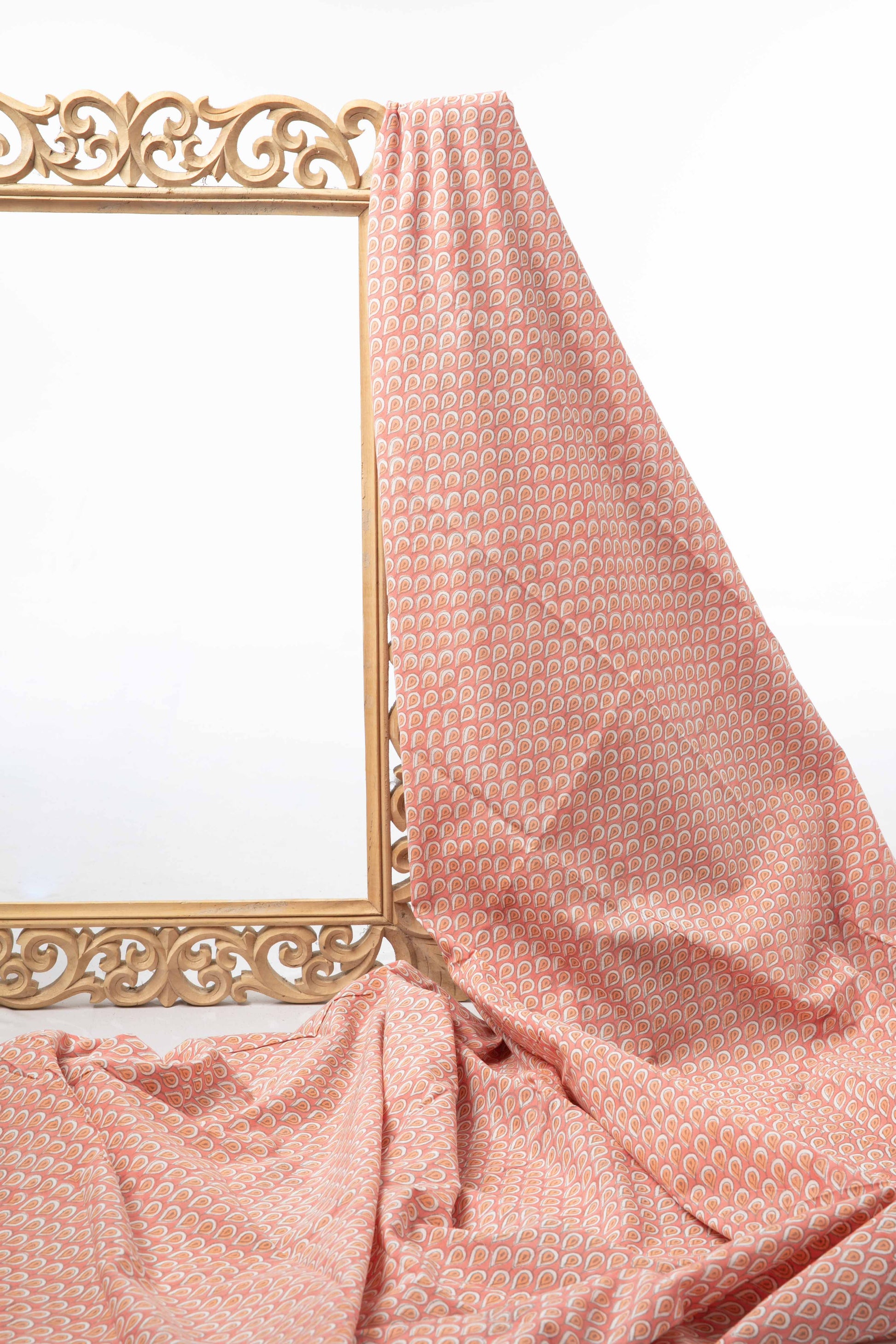 Siyahi - Elegance Blush Pink Cotton Fabric-Rutambhara-RUTAMBHARA