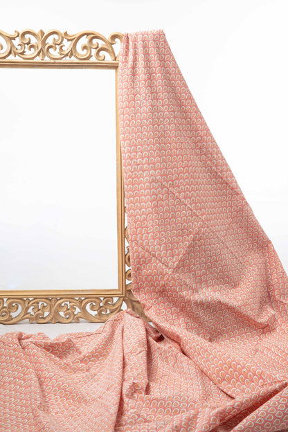 Siyahi - Elegance Blush Pink Cotton Fabric-Rutambhara-RUTAMBHARA