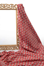 Siyahi - Heritage Bloom – Handprinted Sanganeri Cotton Fabric-Rutambhara-RUTAMBHARA