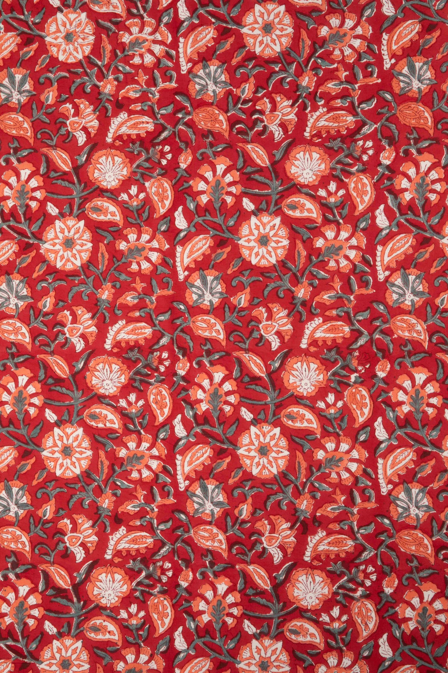 Siyahi - Blossoms Of Sanganeri Cotton Fabric