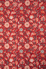 Siyahi - Blossoms Of Sanganeri Cotton Fabric-Rutambhara-RUTAMBHARA