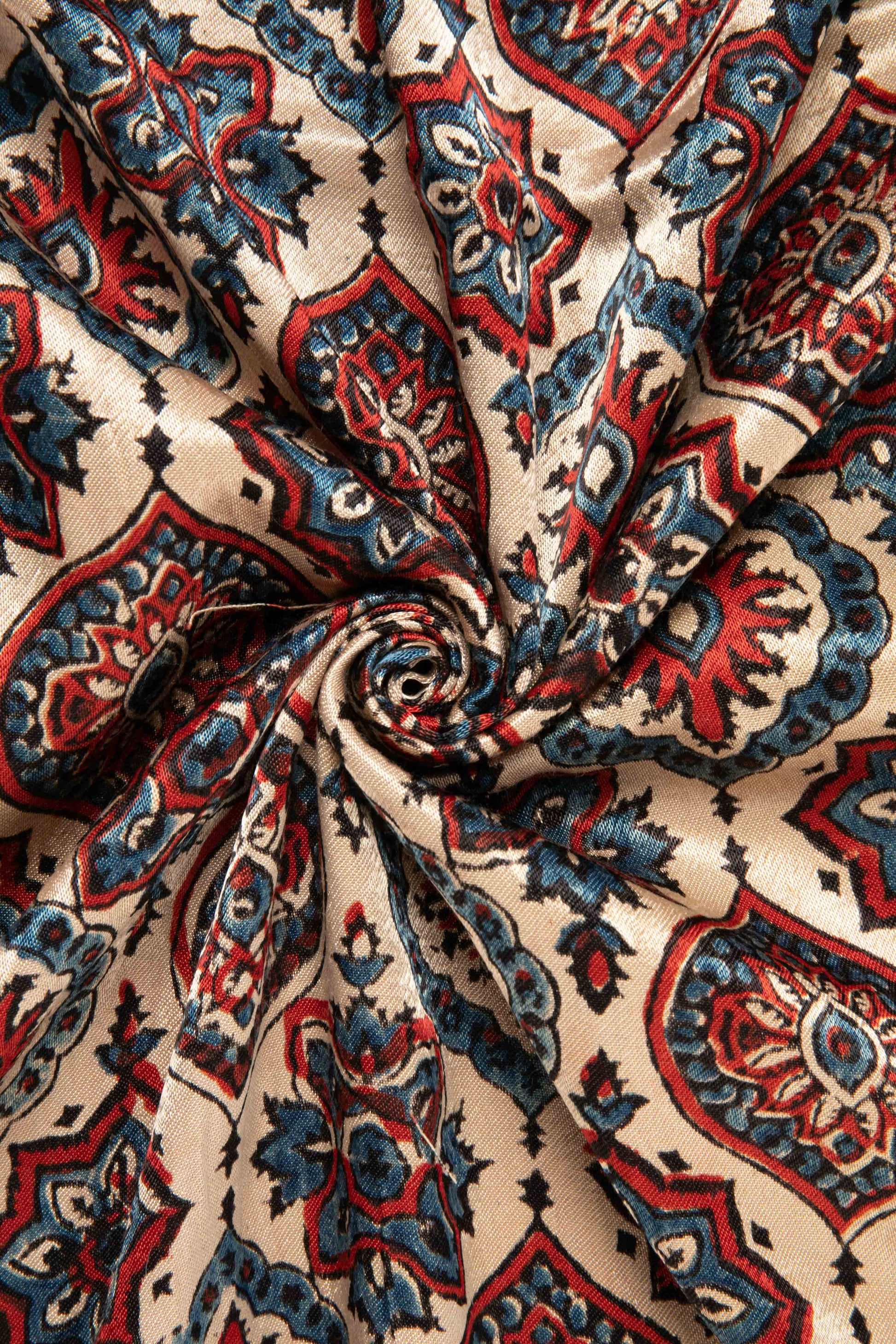 Ushraa-Majestic Mashru Ajrakh Elegance-Rutambhara-RUTAMBHARA