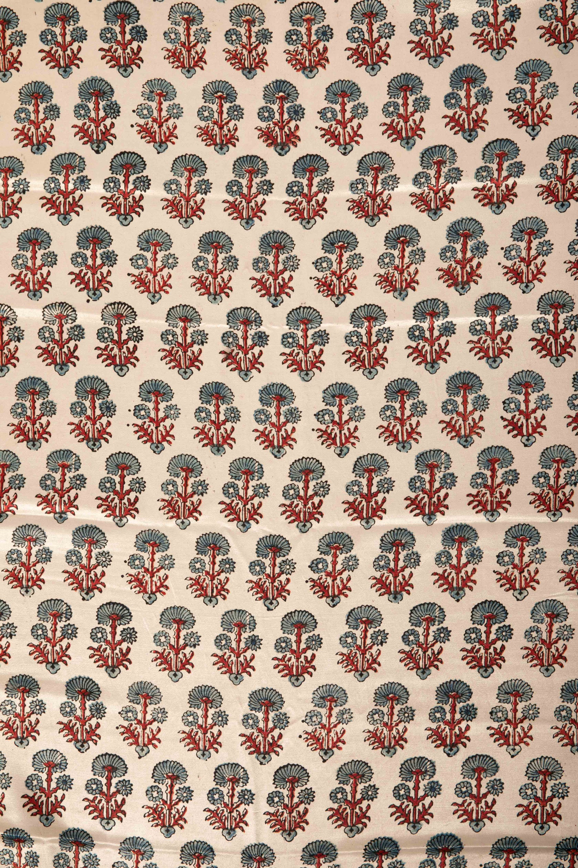 Ushraa - Elegant Ajrakh Mashru Fabric – Timeless Heritage in Silk & Cotton-Rutambhara-RUTAMBHARA