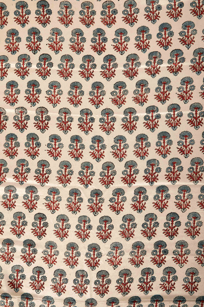 Ushraa - Elegant Ajrakh Mashru Fabric – Timeless Heritage in Silk & Cotton-Rutambhara-RUTAMBHARA