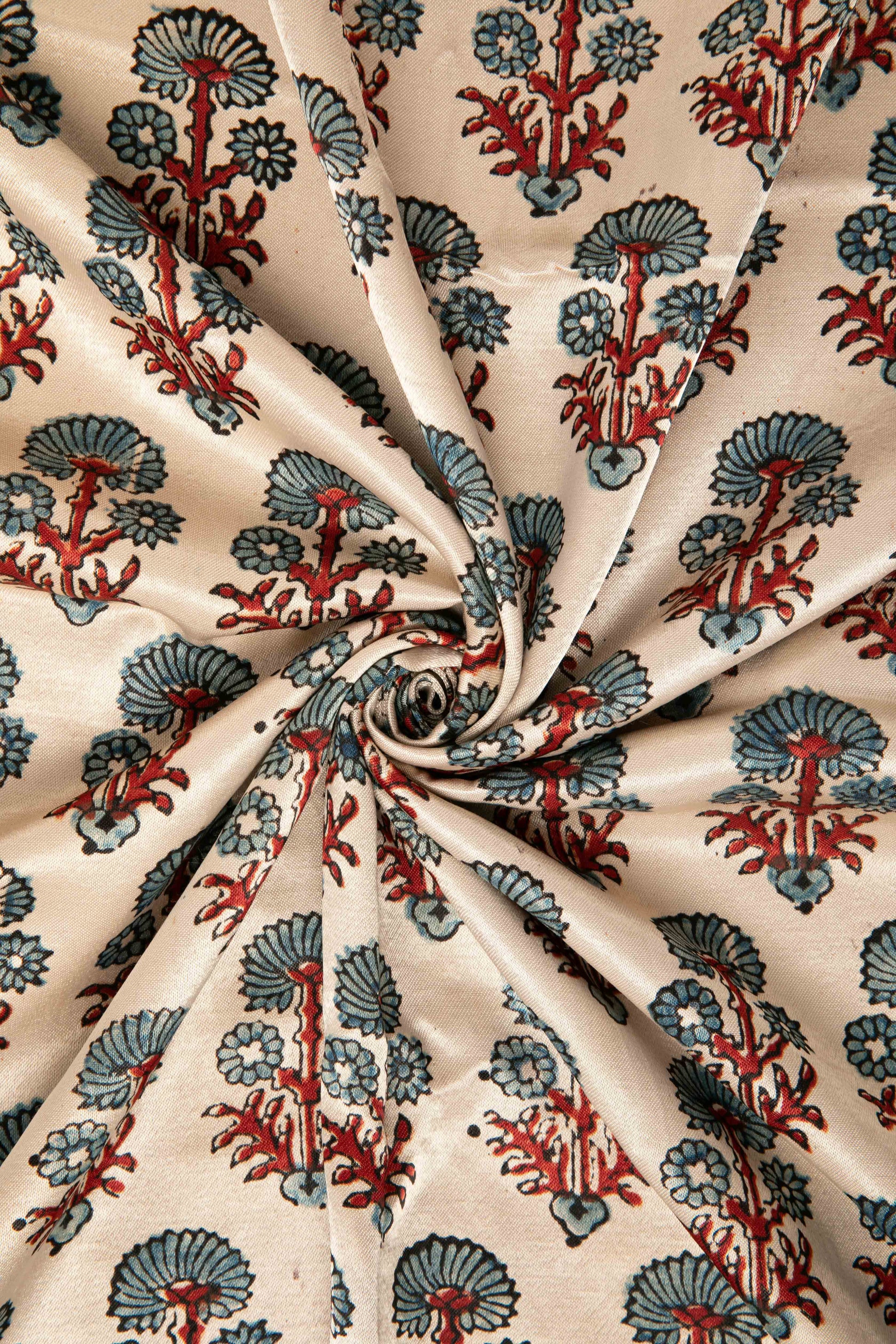 Ushraa - Elegant Ajrakh Mashru Fabric – Timeless Heritage in Silk & Cotton-Rutambhara-RUTAMBHARA