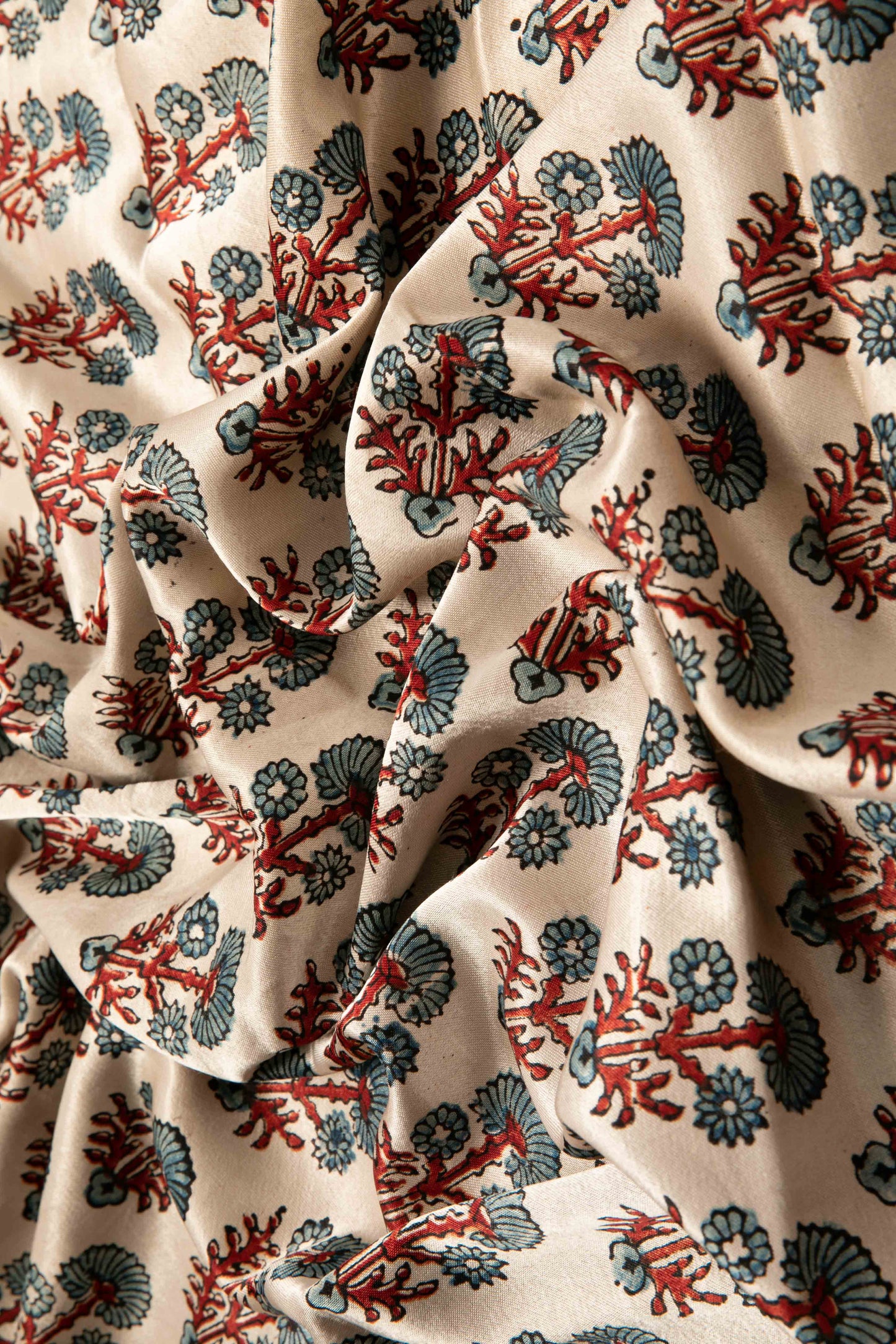 Ushraa - Elegant Ajrakh Mashru Fabric – Timeless Heritage in Silk & Cotton