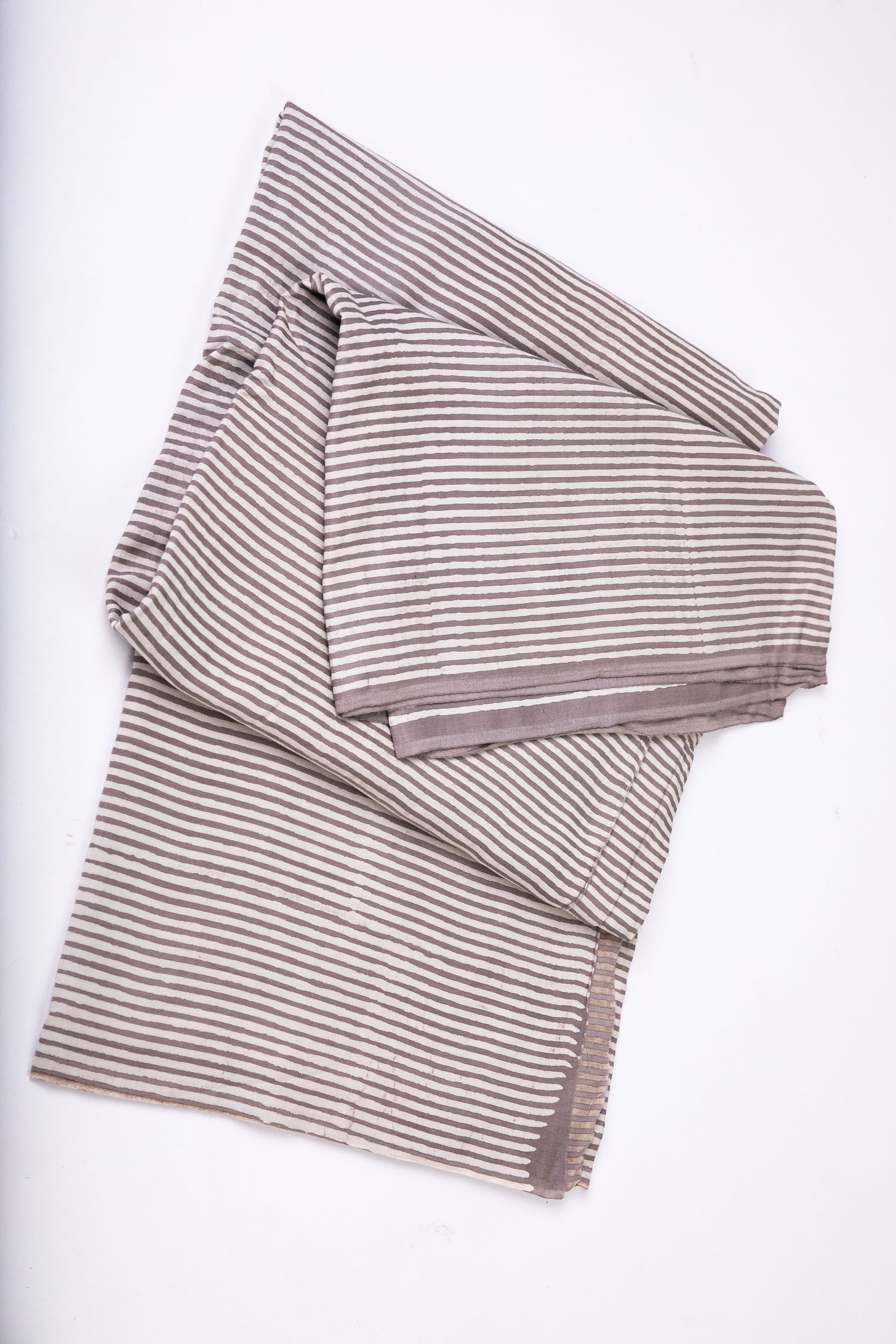 Elegant Handcrafted Striped Gaji Silk Fabric-Rutambhara-RUTAMBHARA