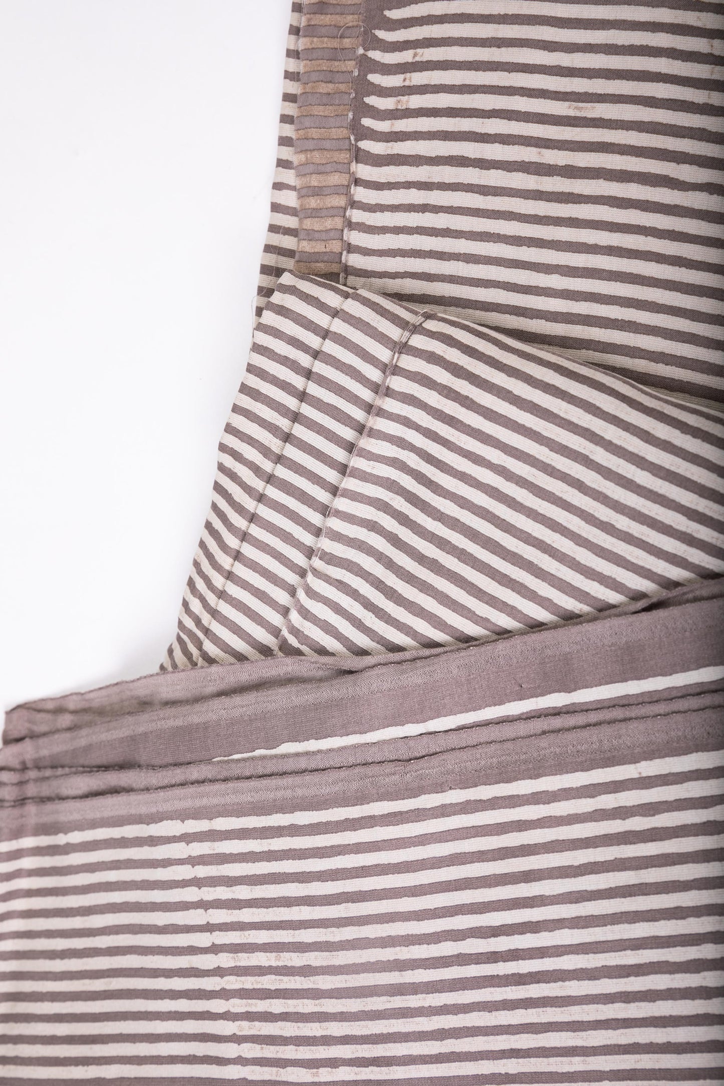 Elegant Handcrafted Striped Gaji Silk Fabric