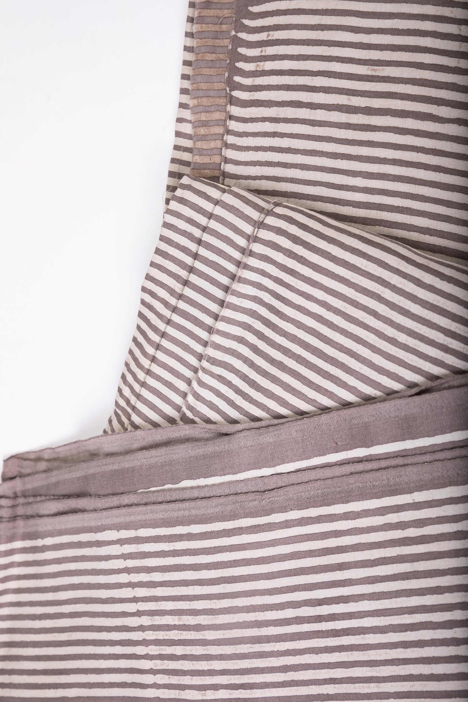 Elegant Handcrafted Striped Gaji Silk Fabric-Rutambhara-RUTAMBHARA