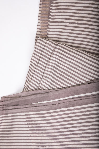 Elegant Handcrafted Striped Gaji Silk Fabric-Rutambhara-RUTAMBHARA