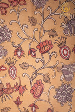 Nzurii | Sunwashed Ochre & Madder – Srikalahasti Kalamkari Cotton Fabric
