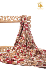 Nzurii | Soft Ivory and Vermilion Red – Srikalahasti Kalamkari Cotton Fabric