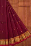 Eevara Burgundy Maroon Kancheevaram Heirloom Silk Saree