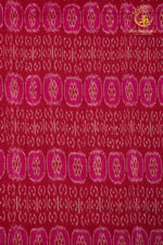 Krasha - Berry Red and Deep Pink Handwoven Ikat Fabric - 2.5 m