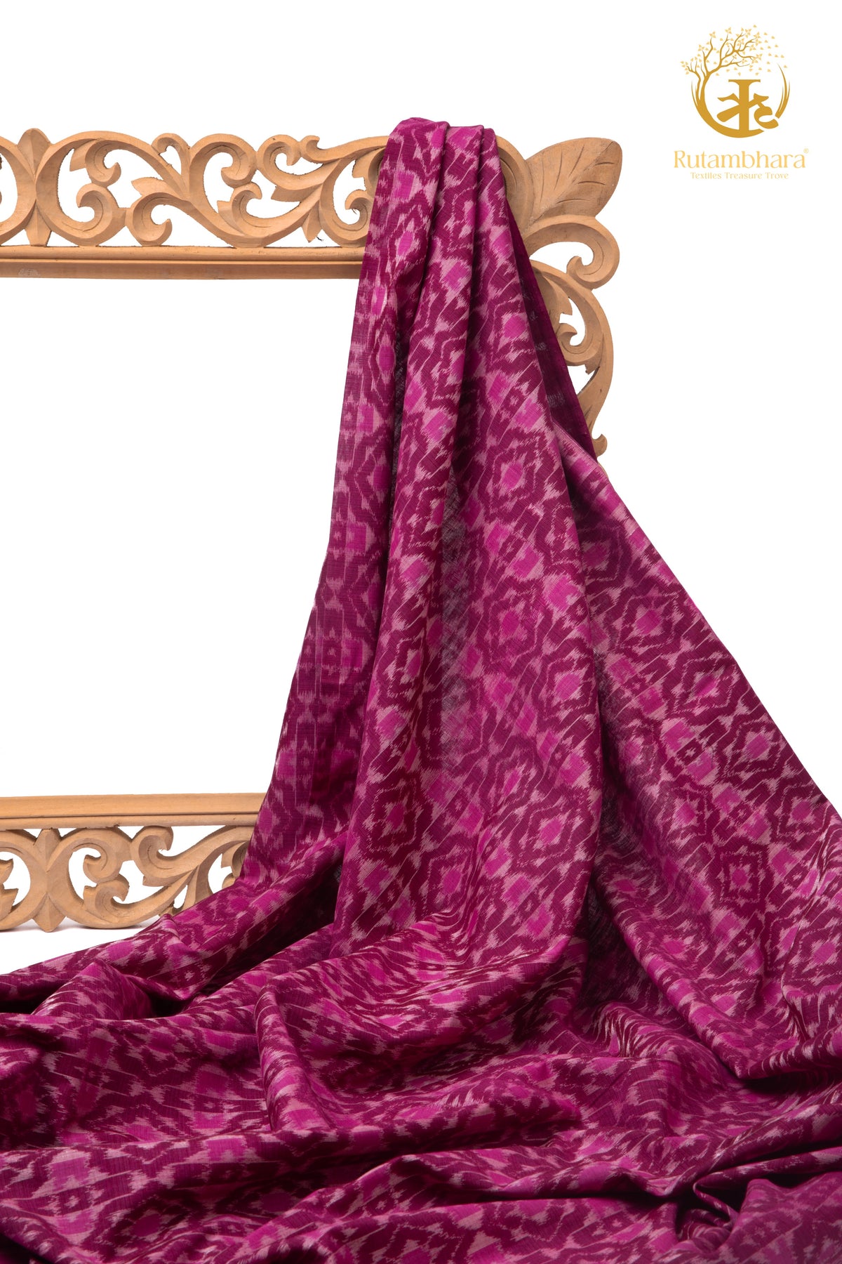 Krasha - Berry Pink and Raspberry Pink Handwoven Ikat Fabric