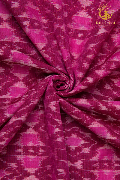 Krasha - Berry Pink and Raspberry Pink Handwoven Ikat Fabric