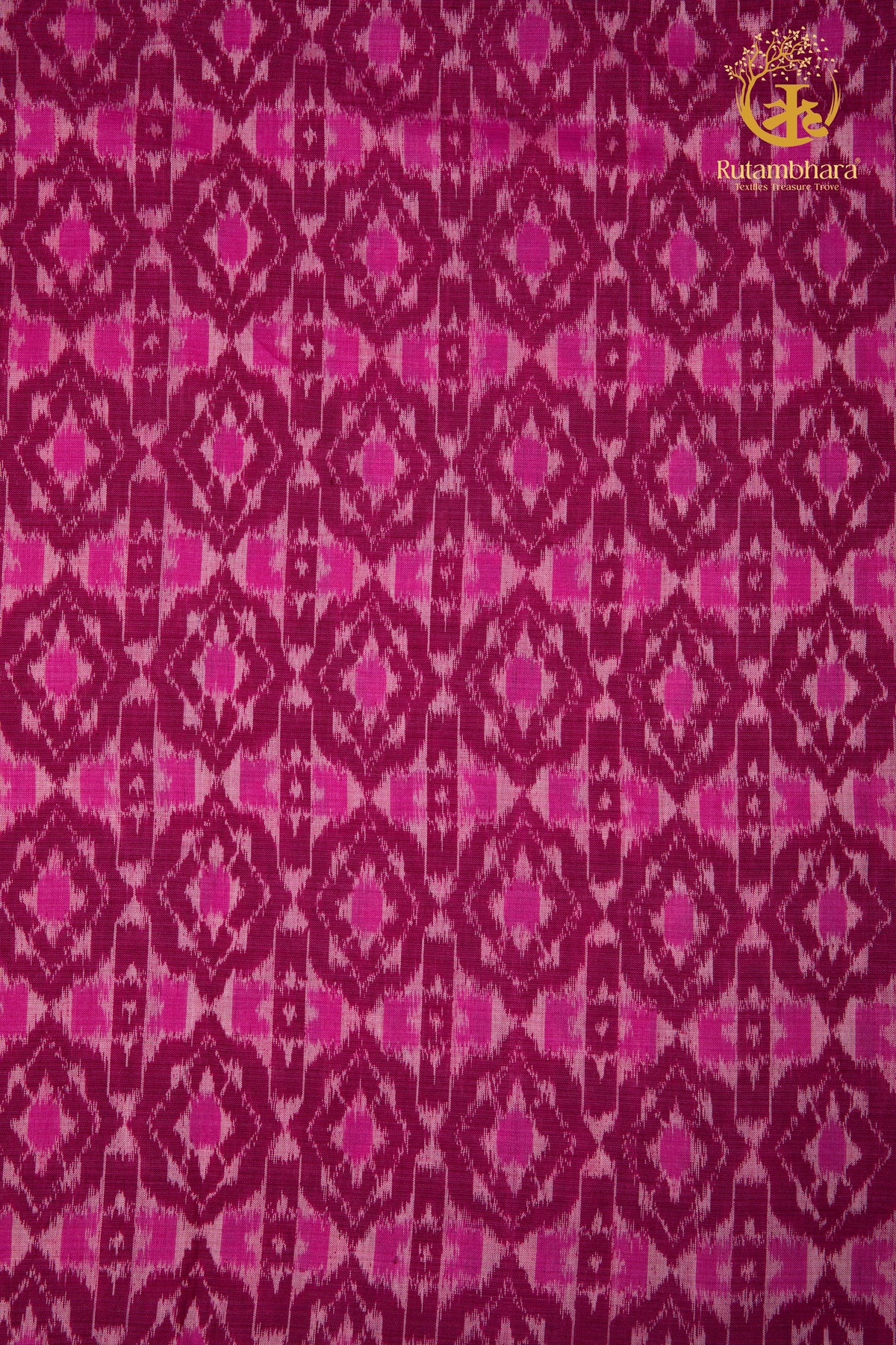 Krasha - Berry Pink and Raspberry Pink Handwoven Ikat Fabric
