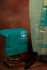 Bhadra - Mint Aqua and Teal Handwoven Suit Set