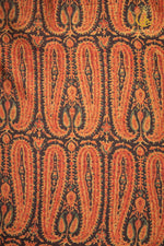 Ushraa - Dawn in Earth & Ember Ajrakh  Silk Fabric - 2.5m