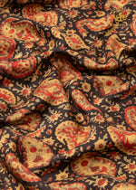 Ushraa - Timeless Paisley Ajrakh Silk Fabric - 2.5m