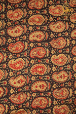 Ushraa - Timeless Paisley Ajrakh Silk Fabric - 2.5m