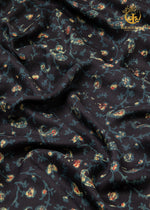 Ushraa - Twilight Vines Ajrakh Silk Fabric - 2.5m