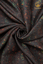Ushraa - Quiet Revelations Ajrakh Silk Fabric - 2.5m