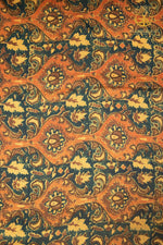 Ushraa - Dessert Currents Ajrakh Silk Fabric - 2.5m
