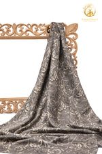 Ushraa - Weathered Blooms Ajrakh Silk Fabric - 2.5m
