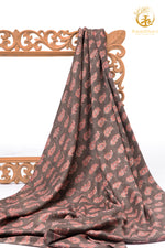 Ushraa - Blush Paisleys Ajrakh Silk Fabric - 2.5m