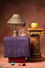 NUKTAA- VIOLET HANDWOVEN TANGALIYA COTTON KURTA FABRIC