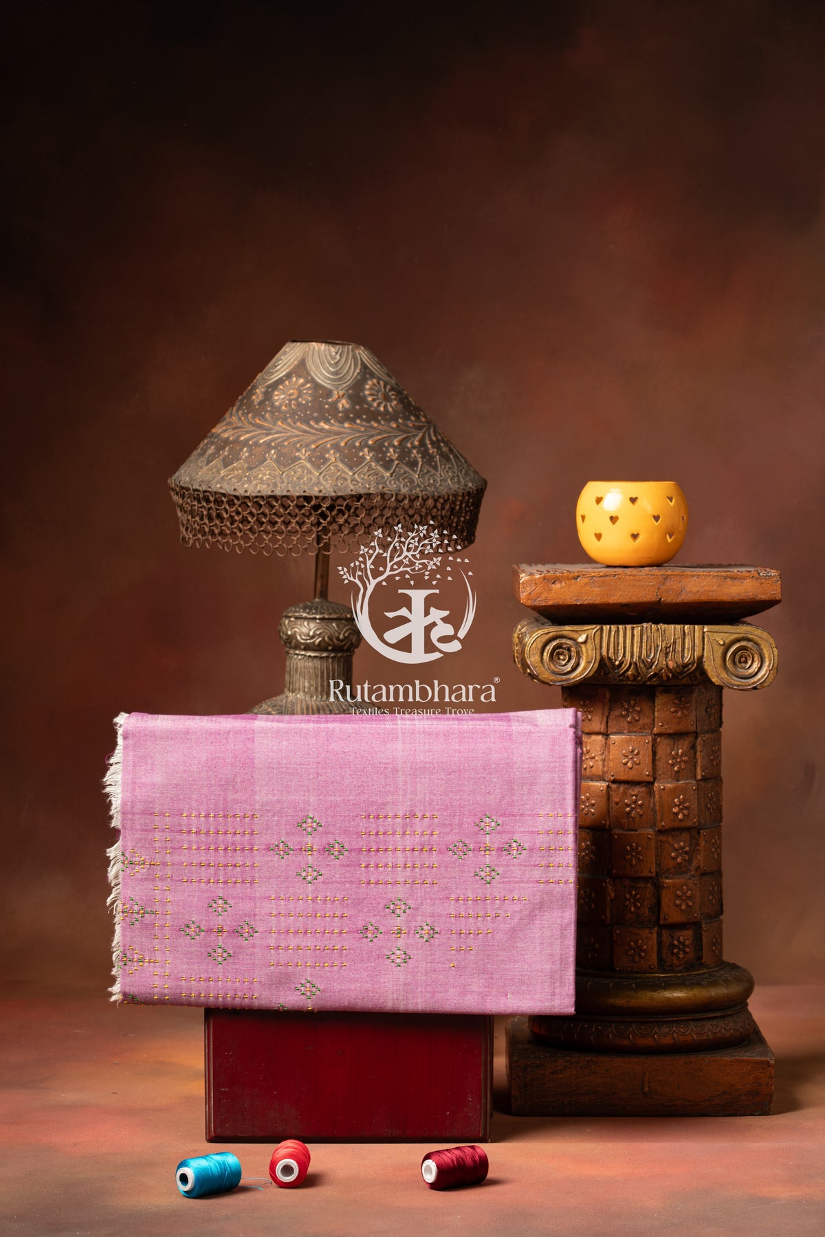 NUKTAA -BLUSH MAUVE HANDWOVEN TANGALIYA COTTON KURTA FABRIC